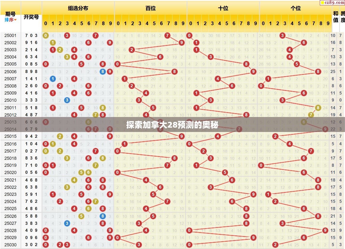 探索加拿大28预测的奥秘