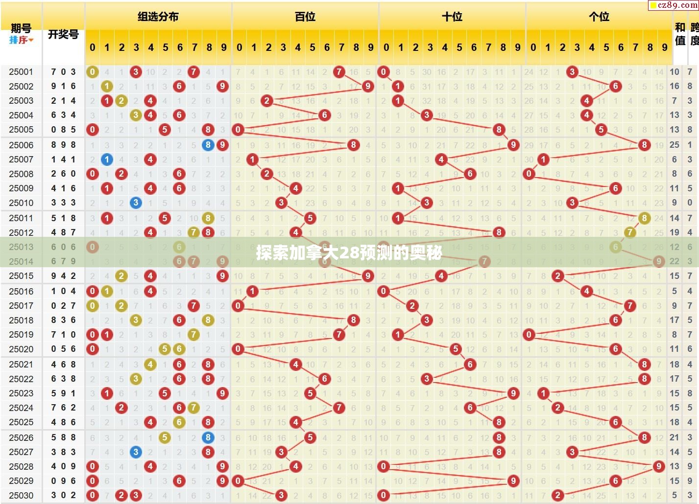 探索加拿大28预测的奥秘