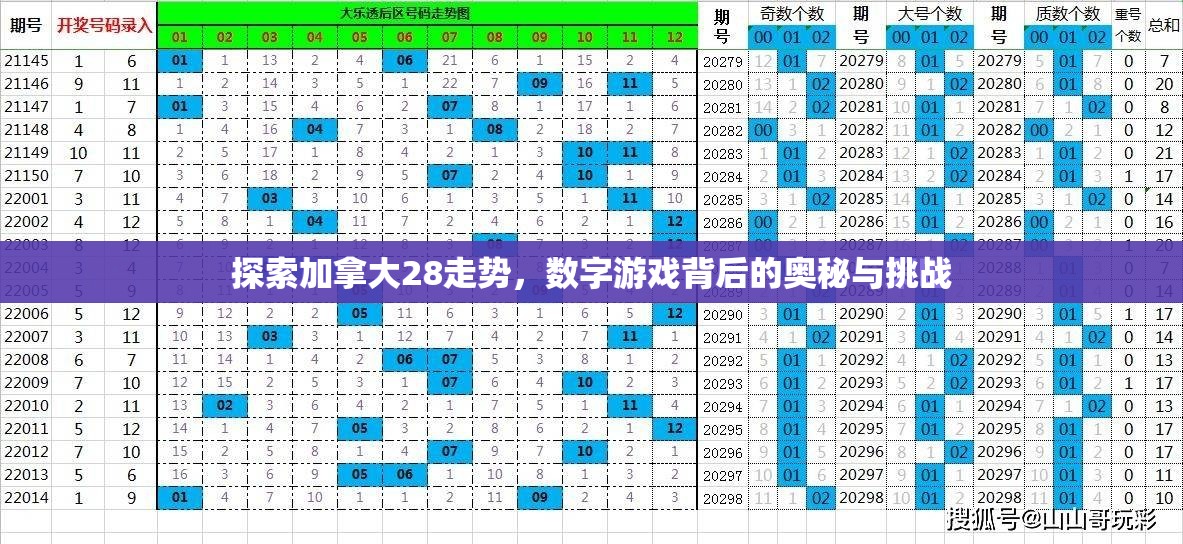 探索加拿大28走势，数字游戏背后的奥秘与挑战