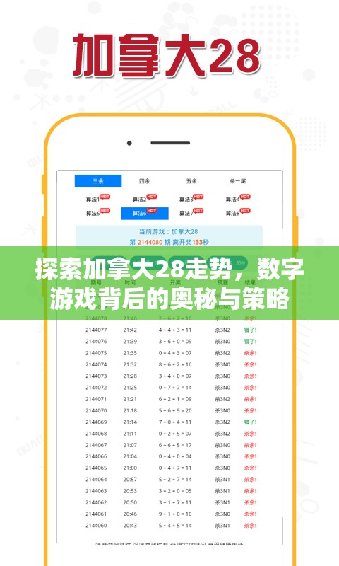 探索加拿大28走势，数字游戏背后的奥秘与策略