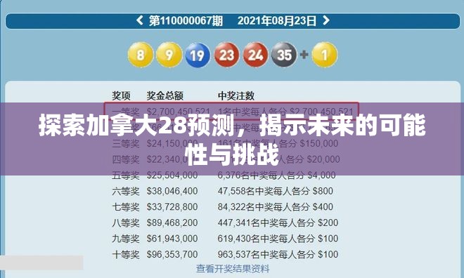 探索加拿大28预测，揭示未来的可能性与挑战